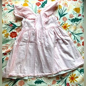 Mabel + Honey | light pink dress with white bow | cotton blend | size 4